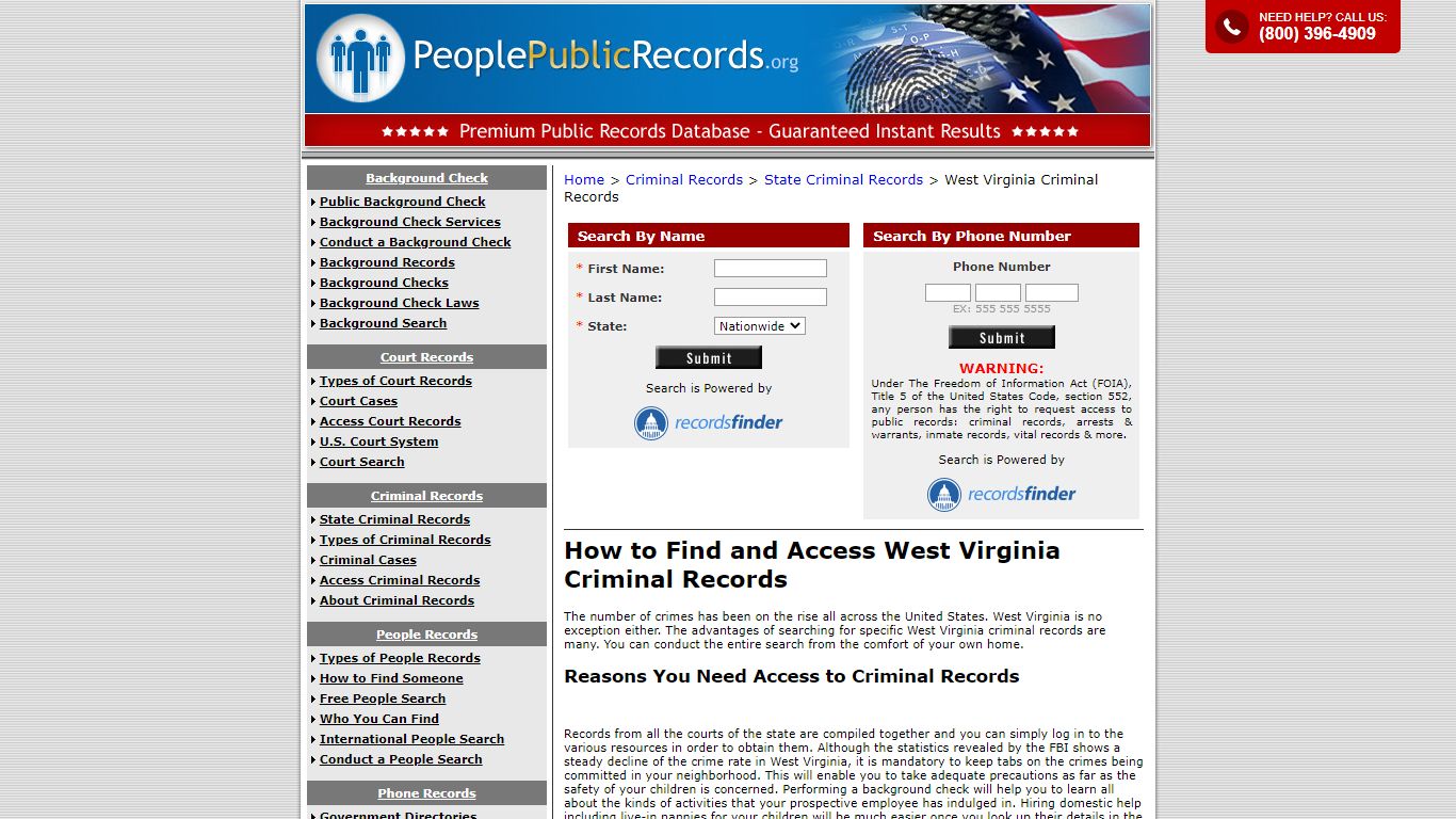 How to Find and Access West Virginia Criminal Records